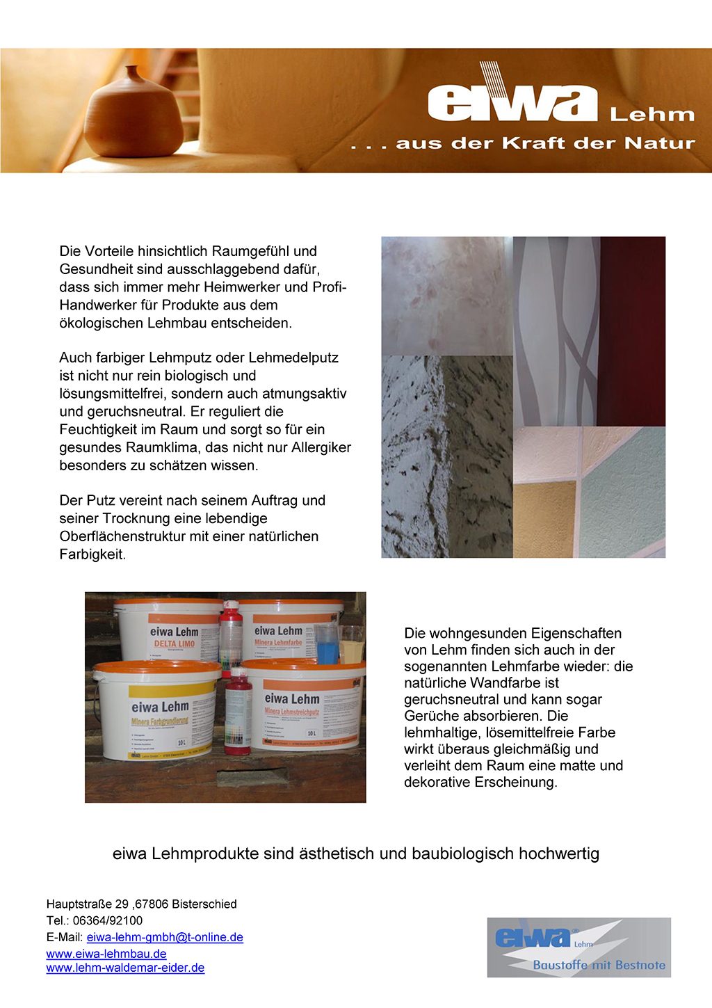 Flyer eiwa Lehmputz auf VeroBoard von Verotec, Seite 2